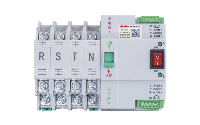 AMQ5W系列雙電源自動(dòng)切換開(kāi)關(guān)是新開(kāi)發(fā)的微型家用電源轉(zhuǎn)換開(kāi)關(guān)。該開(kāi)關(guān)主要用于測(cè)試常用電源或備用電源是否正常。當(dāng)正常電源異常時(shí)，備用電源會(huì)立即啟動(dòng)開(kāi)始工作，從而…